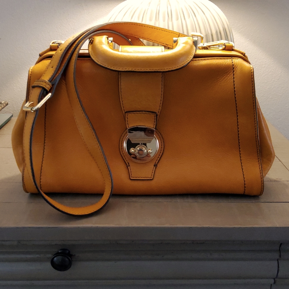 Italian Leather Doctor's Handbag by Divina Firenze